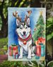 Siberian Husky Christmas Reindeer Garden Flag Mailbox Flag Decorative Yard Flag Banner Outside Patio Artwork Yard Flower Beds, Garden Size, Multicolor_maomaolike.com