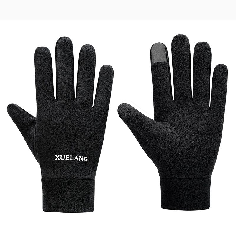 Polar Fleece Gloves Men's Fall And Winter Fleece Warm Sports Gloves Skiing Cycling Motorcycle Hiking Driving Fleece Cold Gloves_maomaolike.com