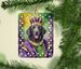 Curly-Coated Retriever King Of Mardi Gras Porcelain Ornament Christmas Tree Hanging Decorations For Home Christmas Holiday, Rectangle, Gift, Multicolor_maomaolike.com