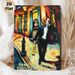New Orleans Jazz & Heritage Festival 2001 Painting Poster, Vibrant Impressionist Style Trumpet Player Night Street Scene Poster, Authentic Jazz-themed_maomaolike.com