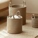 Woven Cotton Thread Basket Dirty Clothes Hamper Handheld Clothing Toy Storage Bin_maomaolike.com