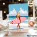Surfer Girl Beach Painting Poster, Vibrant Artistic Coastal Scene Poster, Fresh Summery Vibe Ideal For Bedroom, Living Room & Beach House_maomaolike.com