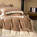 Fleece-Lined Thickened Winter Warm Milk Velvet Four-Piece Set Cream Style Cherry Embroidery Simple Anti-Static Duvet Cover Bed She_maomaolike.com