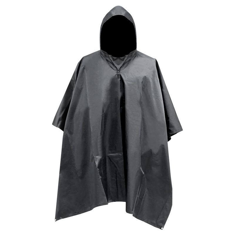 Heavy Duty Raincoat Navy | Waterproof PVC Hooded Jacket Entryway Outdoor - 888_maomaolike.com