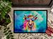 Hippie Animal Malvi Cow Doormat Front Door Mat Indoor Outdoor Rugs For Entryway, Non Slip Washable Low Pile, 24H X 36W_maomaolike.com