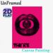 Surreal Eye-in-Lip Art Painting Poster, Bold Pink-toned Retro Graphic Poster, Unique Artistic Decor Piece, Suitable For Bedroom, Living Room And Music_maomaolike.com