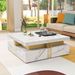 Modern Square Storage Coffee Table With 4 Drawers_maomaolike.com