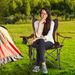 Foldable Camping Chair 330LBS Load Heavy Duty Steel Lawn Chair Collapsible Chair With Reclining Backrest Angle Cup Holder Pillow Side Pocket Carry Bag_maomaolike.com