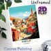 Kabylie Algeria Village Travel Painting Poster, Vibrant Retro Sunlit Hillside Village Scene Poster, Warm Travel-themed Decor Ideal For Living Room_maomaolike.com
