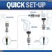 ESSENTIAL WASHER Pressure Washer Hose Quick Connect Kit, M22-14mm To 3/8' Male Female, Includes 2 Female & 2 Male M22-14mm Plugs, 2 Male Garden Hose Plugs, 2 Female Garden Hose QC, O-Rings_maomaolike.com