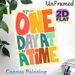 One Day At A Time Inspirational Painting Poster, Vibrant Playful Cut-out Style Text Poster, Uplifting Motivational Decor Idea For Home Office, Living_maomaolike.com