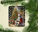 Fox Terrier And Santa Claus Porcelain Ornament Christmas Tree Hanging Decorations For Home Christmas Holiday, Rectangle, Gift, Multicolor_maomaolike.com