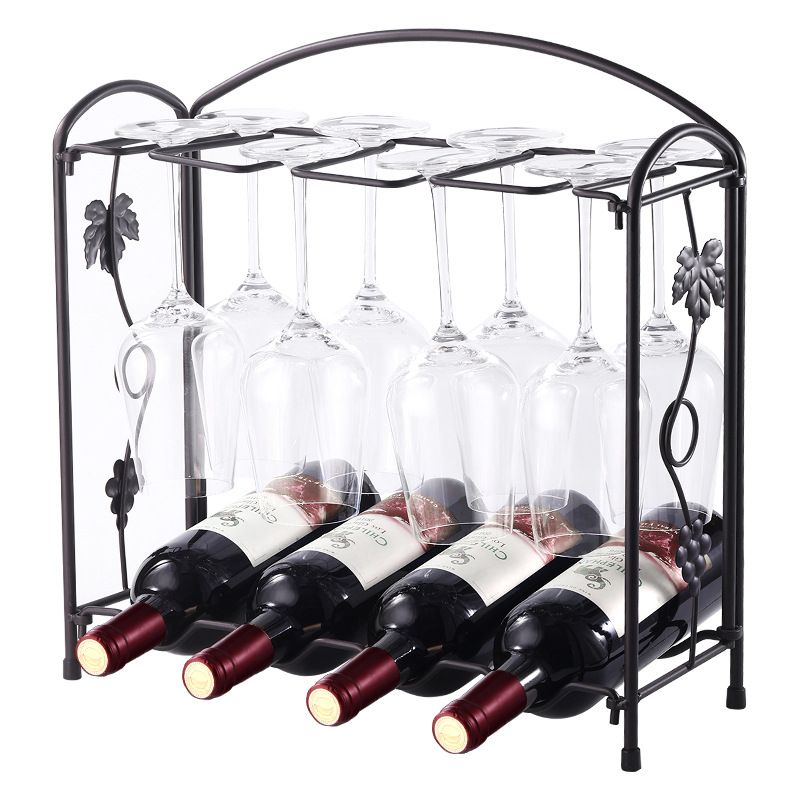 Household Wine Glass Rack Wine Cabinet Wine Rack Ornaments Wine Decoration Inverted Wine Glass Rack Modern Light Luxury Vintage_maomaolike.com
