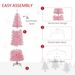 7 Ft Tall Unlit Slim Douglas Fir Artificial Christmas Tree With 818 Realistic Branch Tips, Pink_maomaolike.com