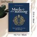 Shakespeare's Much Ado About Nothing Painting Poster, Vintage Dark Blue With Golden Ornate Fountain Pen Design Poster, Elegant Literary Quote Decor_maomaolike.com