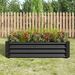 Metal Raised Garden Bed, Rectangle Raised Planter 4×2×1ft For Flowers Plants, Vegetables Herb Black_maomaolike.com