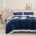Luxury Ruffled Duvet Cover With Patchwork Patterns - Soft Milled Velvet, Active Dyed Colors, Multi-Color Options_maomaolike.com