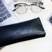 Unisex PU leather high-grade sunglasses case black myopia glasses value men and women simple sunglasses Korean version storage bag_maomaolike.com