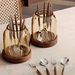 Vintage Storage Stainless Steel Fork Spoon Dessert Fruit Pick Jar Chopstick Holder Desktop Household_maomaolike.com