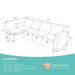 Modular 6-Piece Sectional Sofa – 109''L X 54.5''W X 34''H, Available In Beige, Black, And Gray, Versatile Sectional With Storage Ottoman For Living Room And Family Spaces_maomaolike.com