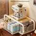 Kitchen Coffee Machine With Elevated Countertop, Multifunctional Water Cup, Bowl, Dish, Tray, Pull-out Storage Rack, Tea Bag Storage Rack_maomaolike.com