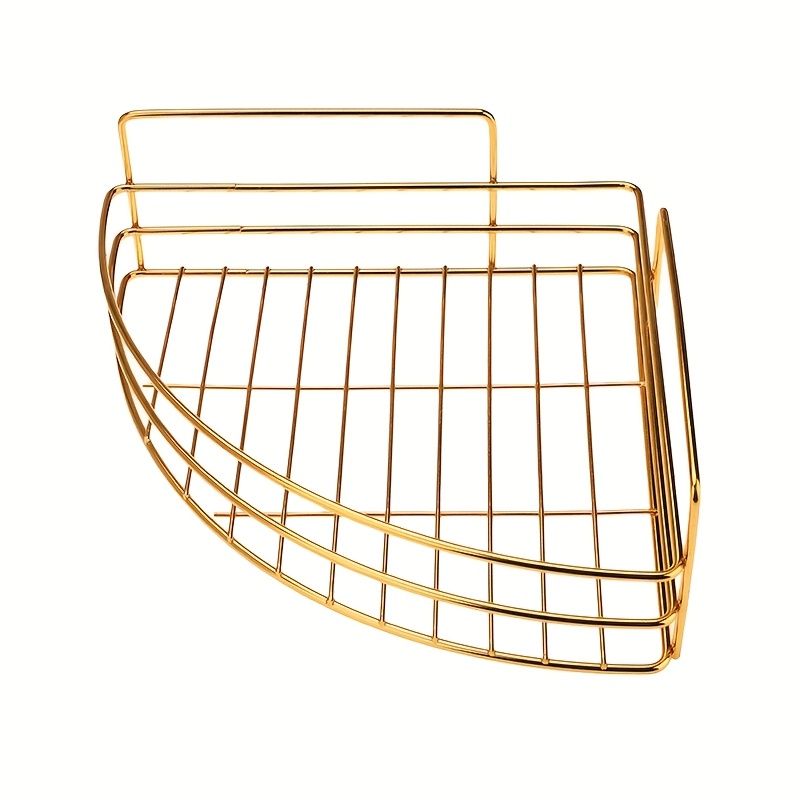 New No-punch Shelf, Wider And Taller Corner Storage Shelf, Durable Electroplated Iron Shelf, Suitable For Home, Bathroom Use_maomaolike.com