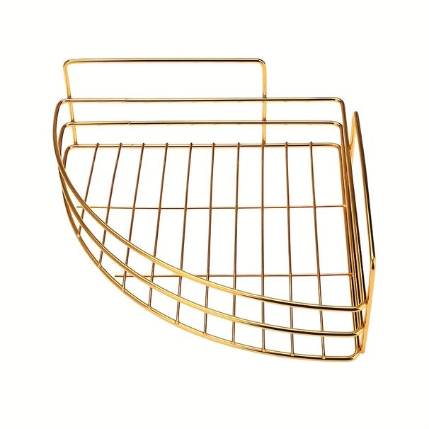 New No-punch Shelf, Wider And Taller Corner Storage Shelf, Durable Electroplated Iron Shelf, Suitable For Home, Bathroom Use_maomaolike.com