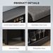 Modern Shoe Storage Bench, Entry Way Bench With Cushion, 2 Sliding Doors, Storage Ottoman Bench, Holds 10 Pairs, Black_maomaolike.com