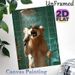 Shower-singing Lion Painting Poster, Whimsical Anthropomorphic Lion Poster, Funny Design Of Lion With Sunglasses Singing Under Shower, Brings Playful_maomaolike.com