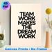 Teamwork Motivational Quote Painting Poster, Minimalist Bold Typographic Poster, Inspirational Message To Boost Team Morale, Ideal For Office And_maomaolike.com