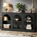 Console Table, Farmhouse Entryway Table With 3 Tier Storage_maomaolike.com