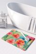Carnations In Watercolor Memory Foam Kitchen Mat Machine Washable Anti-Fatigue Mat Cushion Comfort Bath Mat Or Kitchen Rug_maomaolike.com
