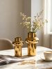 Modern Gold Plated Vases, Minimalist Abstract Vases For Home Decoration, Luxurious Centerpieces For Living Rooms, Bedrooms, And Dining Tables_maomaolike.com