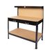 63" Tools Cabinet Working Tables Workbench Tool Storage Workshop Table With Drawers And Pegboard_maomaolike.com