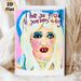 Pop Art Female Portrait Painting Poster, Vibrant Expressive Hand-painted Style Poster, Eye-catching Decorative Artwork Suitable For Living Room_maomaolike.com