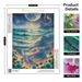 PhotoCustom 5d Full Round Diamond Painting Embroidery Beautiful Sea View Scenery Diamond Mosaic Picture_maomaolike.com