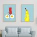 Decorative Paintings Centered On The Theme Of Breakfast: Bacon Riding A Bicycle, A Banana Eating Itself, And Emotional Connection._maomaolike.com