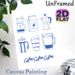 Coffee Themed Painting Poster, Hand-drawn Blue-toned Coffee Utensils Poster, Warm Coffee-inspired Decor Ideal For Kitchen, Café And Dining Space_maomaolike.com
