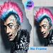 Cyberpunk Punk Character Painting Poster, Bold Edgy Cyberpunk Style Poster, Eye-catching Design With Colorful Mohawk, Tattooed Face And Cybernetic_maomaolike.com