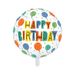 12 Pieces 45cm Happy Birthday Aluminum Foil 4D Balloon Large Round Shape Helium Foil Balloons Floating Balloon Colorful Balloon Party Decoration Supplies For Birthday Party_maomaolike.com