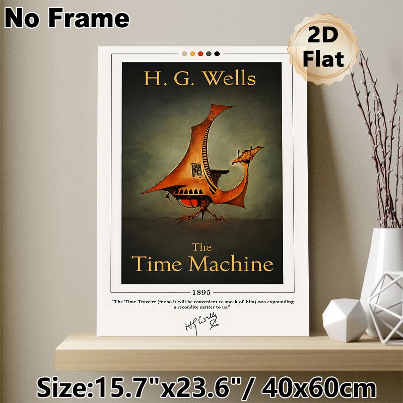 The Time Machine Themed Painting Poster, Vintage Sci-Fi Style Artistic Mechanical Vehicle Poster, Literary-inspired Wall Decor Ideal For Study, Living_maomaolike.com
