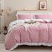 Luxury Ruffled Duvet Cover With Patchwork Patterns - Soft Milled Velvet, Active Dyed Colors, Multi-Color Options_maomaolike.com