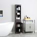 Bathroom Storage Cabinet, Free Standing Bathroom Storage Unit, Tall Linen Tower With 3-Tier Shelves And Drawer, Brown_maomaolike.com