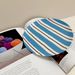 Striped Bamboo Fiber Eco-Friendly Tableware Shatter-Resistant Dessert Plate Ins_maomaolike.com