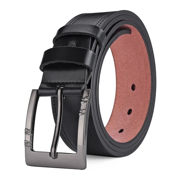 Genuine Leather For Men's High Quality Buckle Jeans Cowskin Casual Belts Business Cowboy Waistband Male Fashion Designer_maomaolike.com