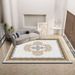 Living Room Rug Large Size Gorgeous Gold Frame Design Bedroom Rug Plush Thickened Machine Washable Thickened Underlay Interior Decorative Rug_maomaolike.com
