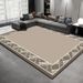 Living Room Rug Large Size Gorgeous Gold Frame Design Bedroom Rug Plush Thickened Machine Washable Thickened Underlay Interior Decorative Rug_maomaolike.com