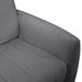 Grey Corduroy Fabric Sofa With OTTOMAN_maomaolike.com