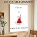 Turkish Tea Themed Painting Poster, Minimalist Illustrated Tea Cup & Quote Poster, Relaxing Design, Suitable For Kitchen And Dining Room Decor_maomaolike.com