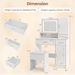Makeup Vanity Desk With Mirror And Lights Dressing Table And Stool Set_maomaolike.com